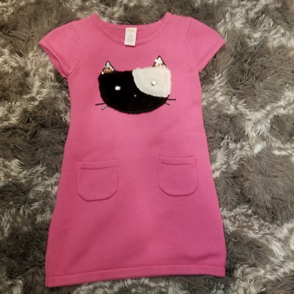 Gymboree Other - Gymboree girls pink kitty sweater dress